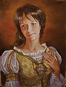 Портрет девушки в старинном платье