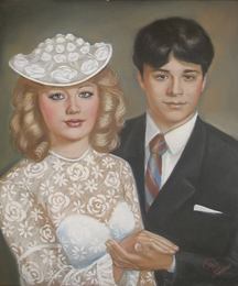 Свадебный портрет пастелью