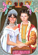Свадебный шарж Князь и княгиня